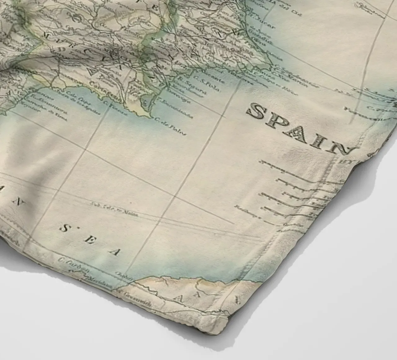Spagna e Portogallo XIX secolo coperta in pile da Lyndamaps