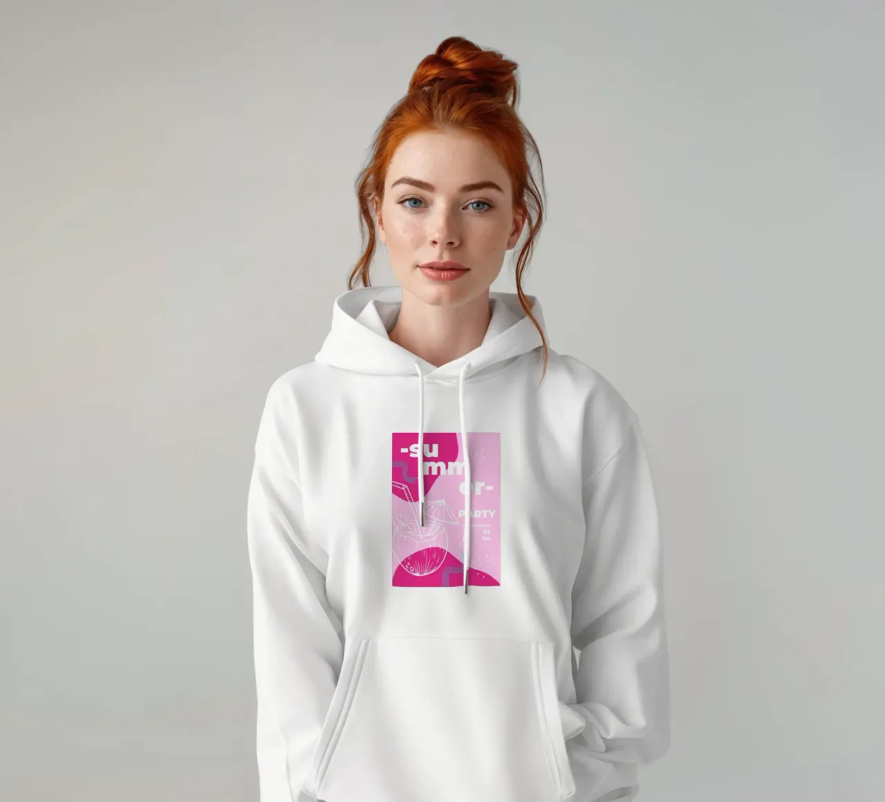 Poster per feste estive felpa con cappuccio da willy shop