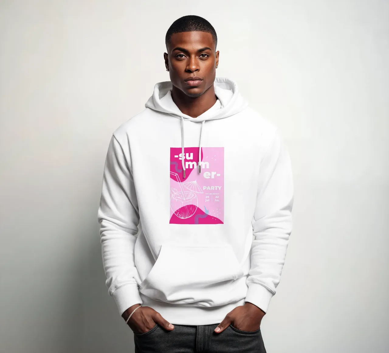 Poster per feste estive felpa con cappuccio da willy shop