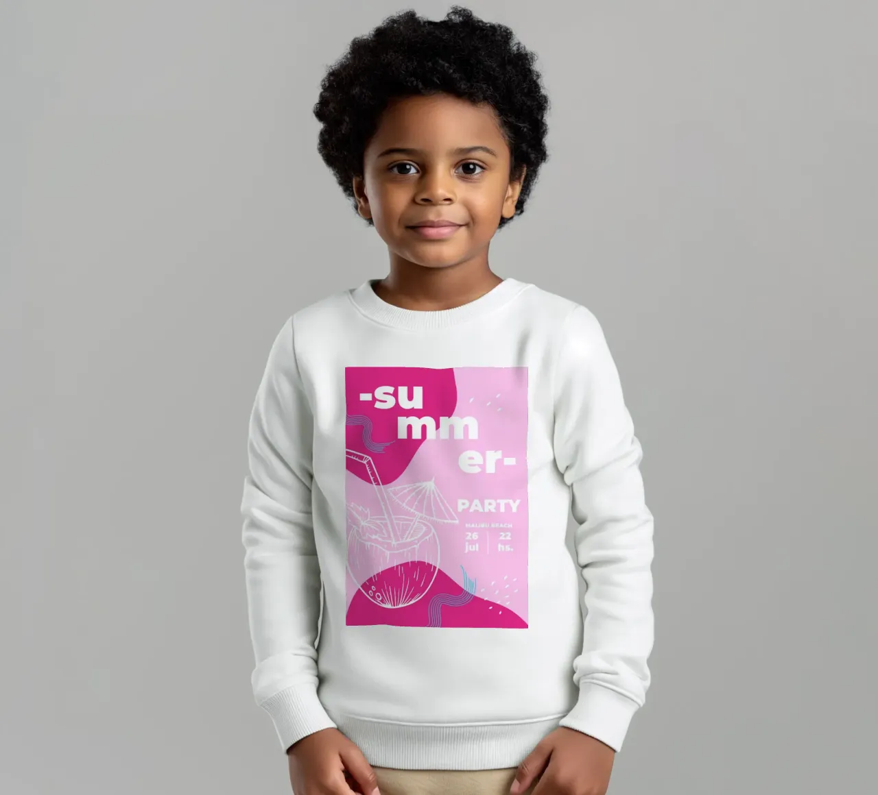Poster per feste estive felpa bambino da willy shop