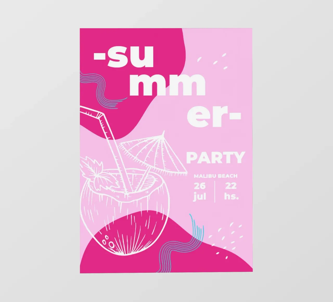 Poster per feste estive telo in pvc da willy shop