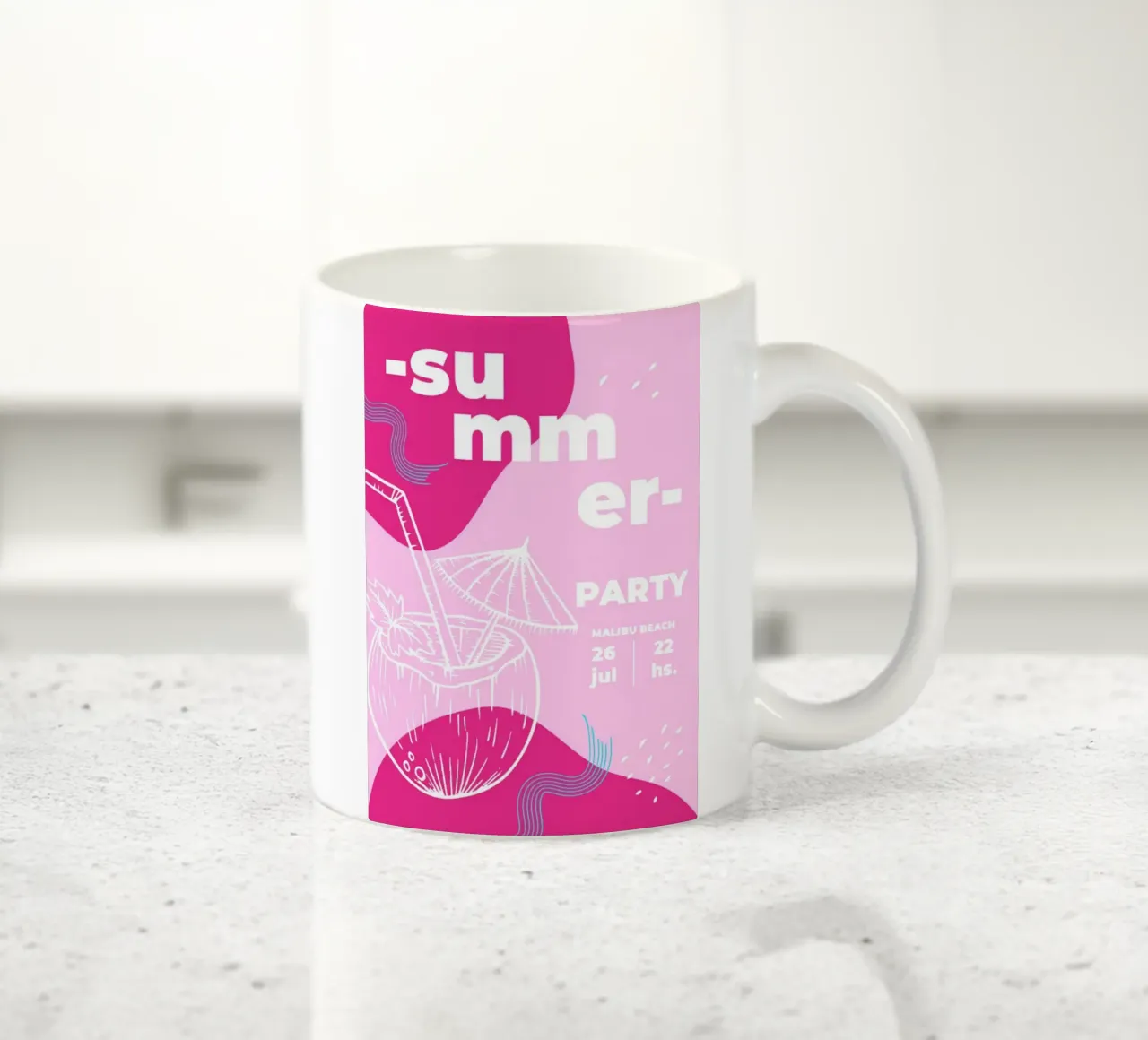 Poster per feste estive tazza in ceramica da willy shop