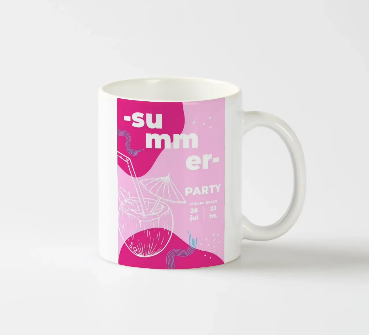 Poster per feste estive tazza in ceramica da willy shop