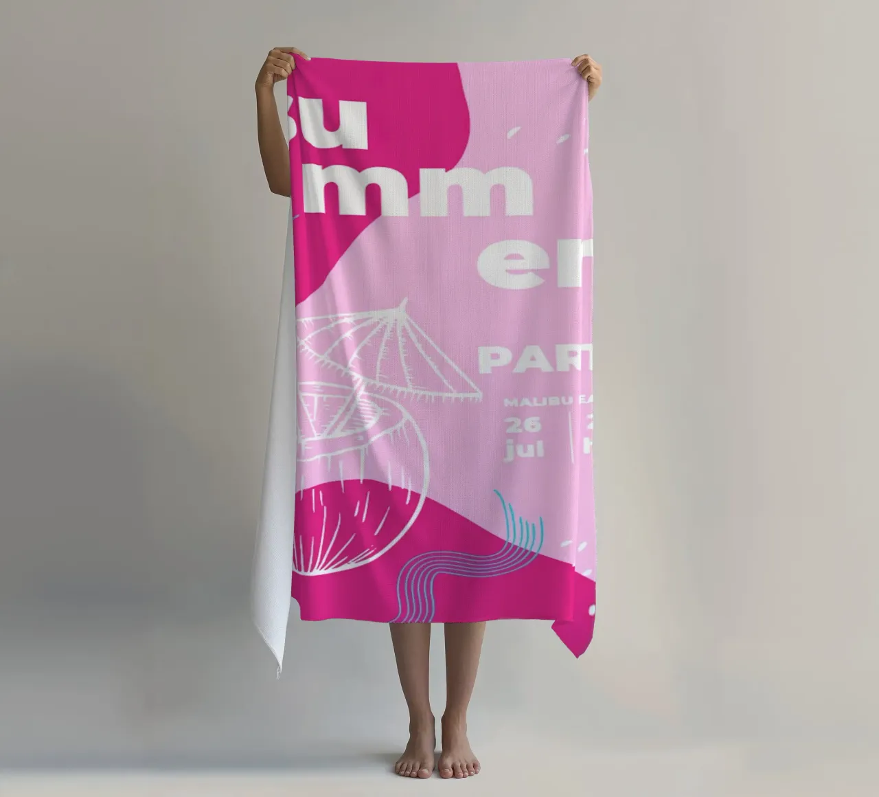 Poster per feste estive telo mare da willy shop