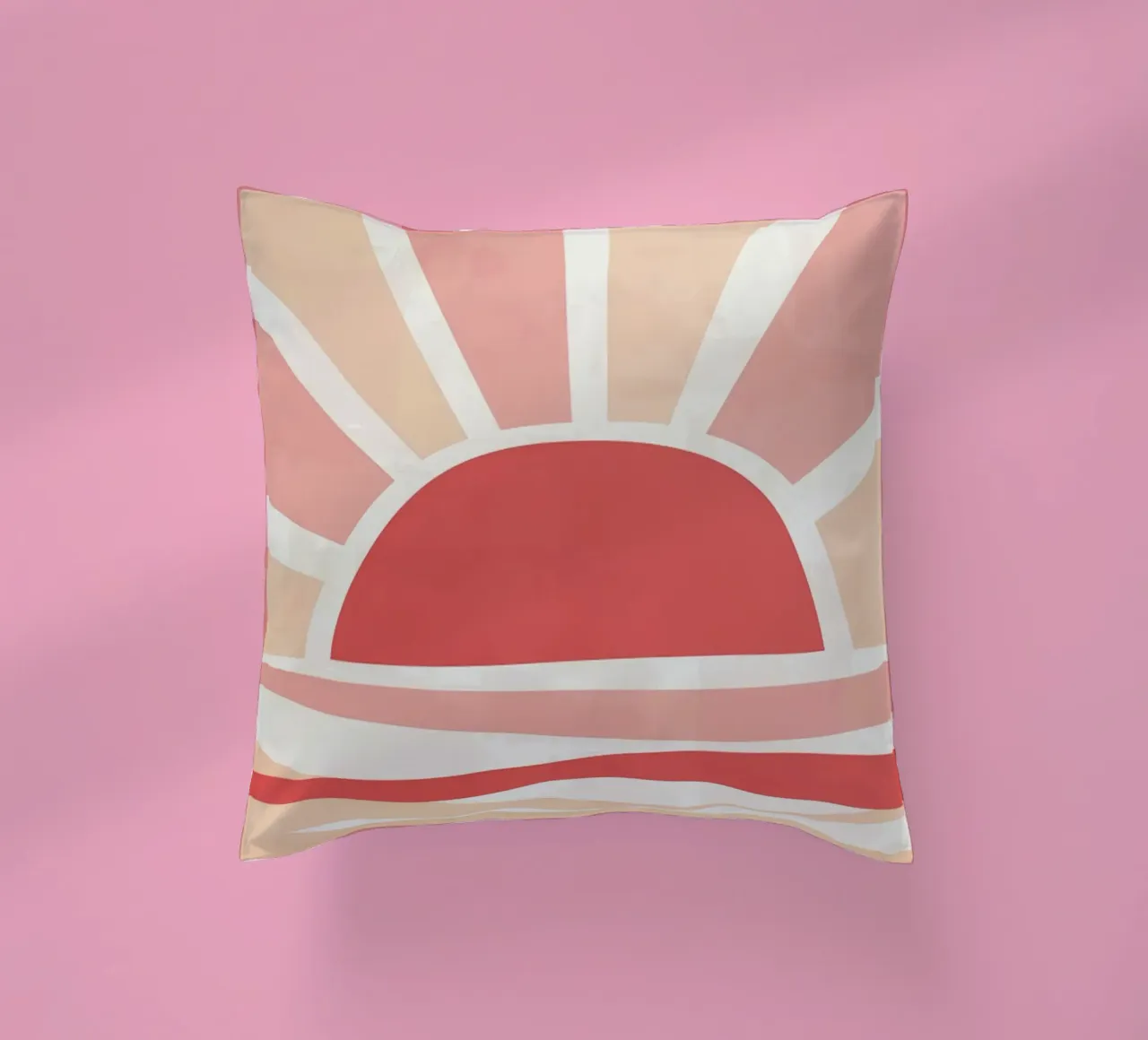 Tramonto all'orizzonte poster naturalistico cuscino da willy shop