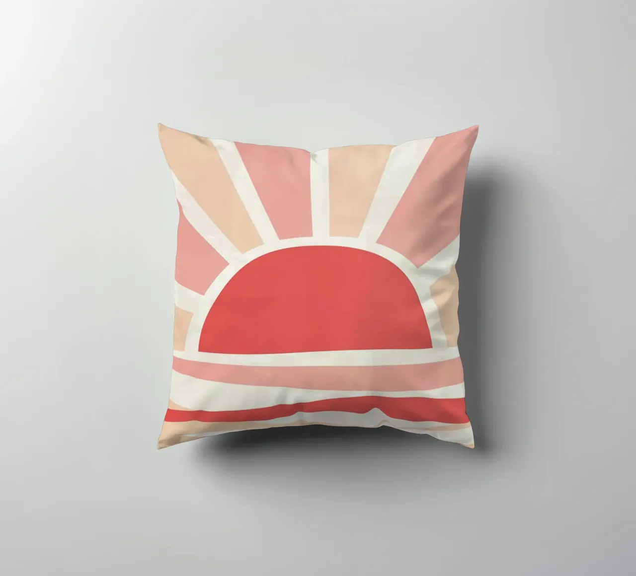 Tramonto all'orizzonte poster naturalistico cuscino da willy shop