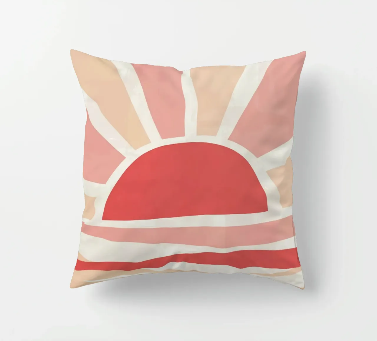 Tramonto all'orizzonte poster naturalistico cuscino da willy shop