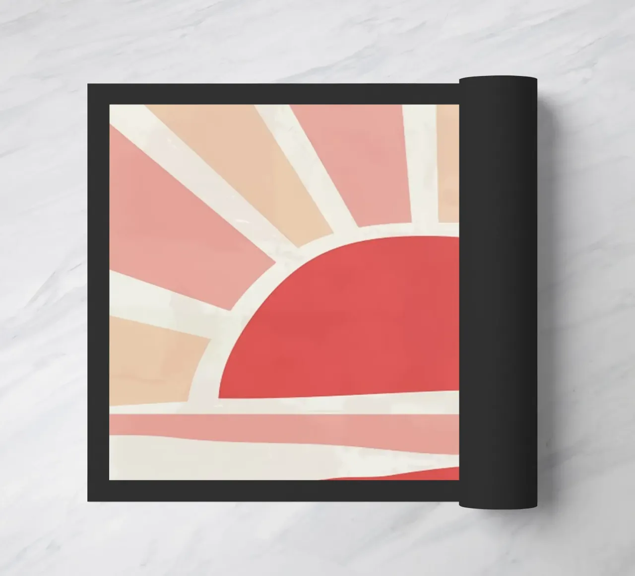 Tramonto all'orizzonte poster naturalistico zerbino da willy shop
