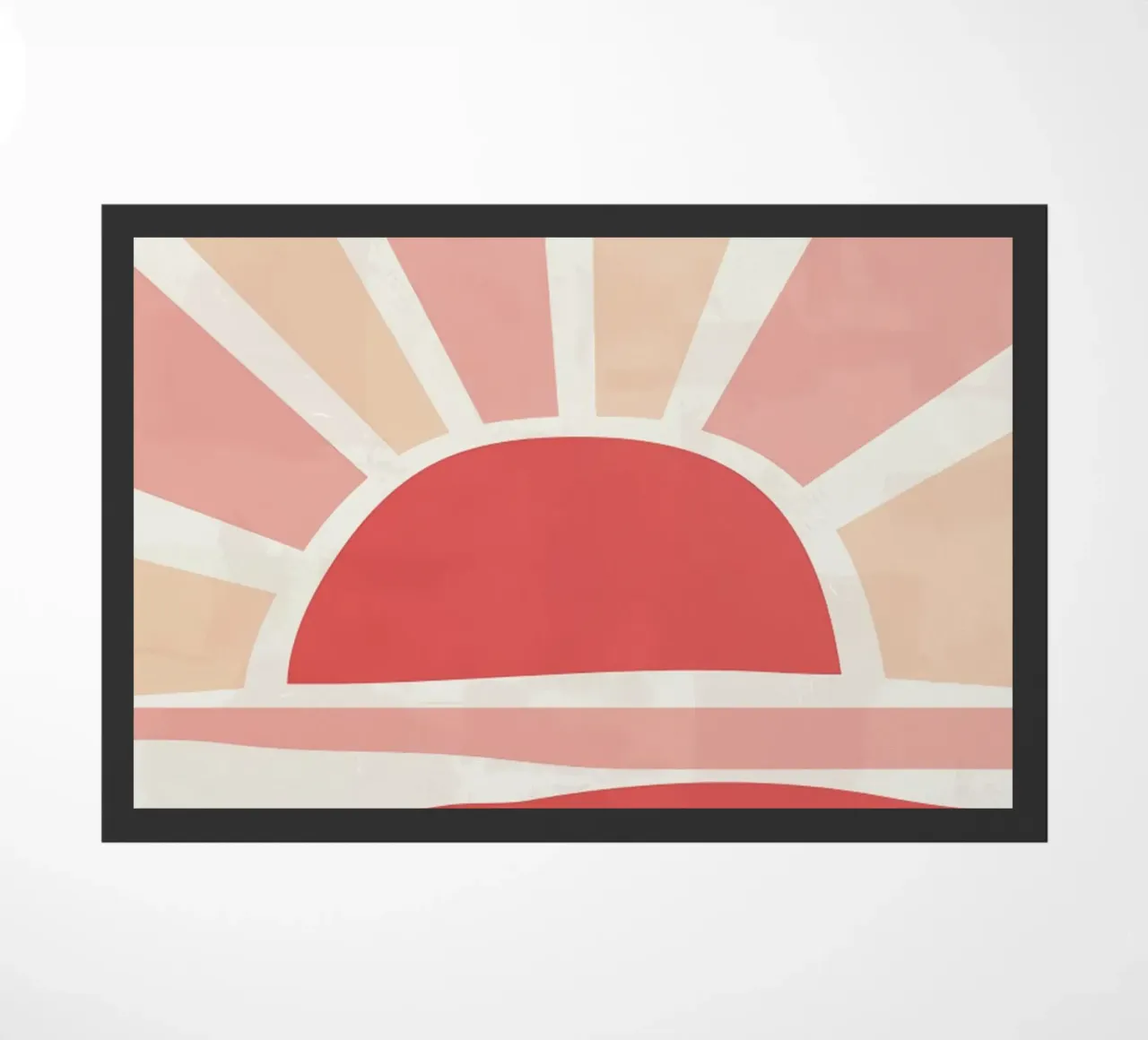 Tramonto all'orizzonte poster naturalistico zerbino da willy shop