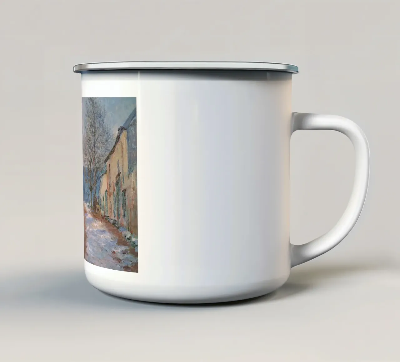 Neve a Limetz Effet de neige a Limetz tazza in smalto da RodneyArt