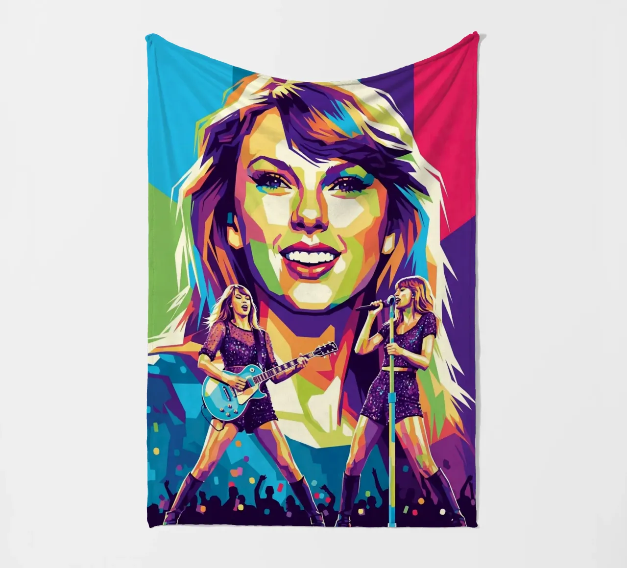 Taylor Swift - WPAP art style (1) coperta in pile da Hantamrata
