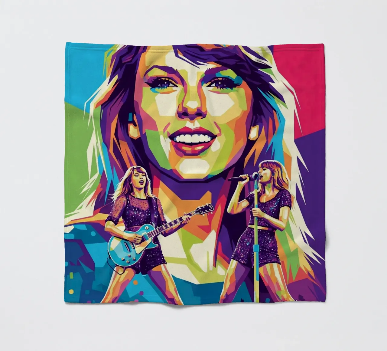 Taylor Swift - WPAP art style (1) coperta in pile da Hantamrata