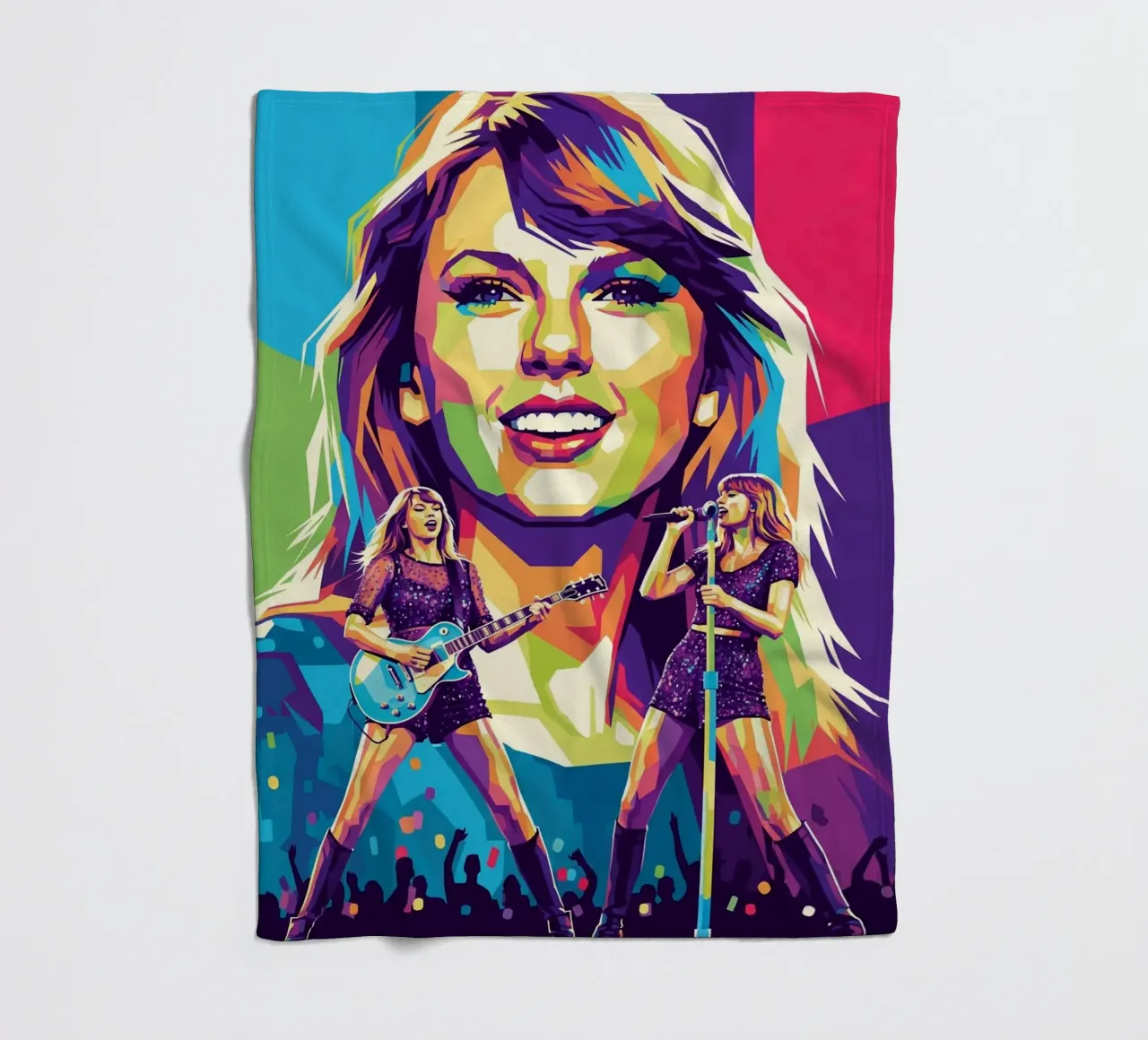 Taylor Swift - WPAP art style (1) coperta in pile da Hantamrata