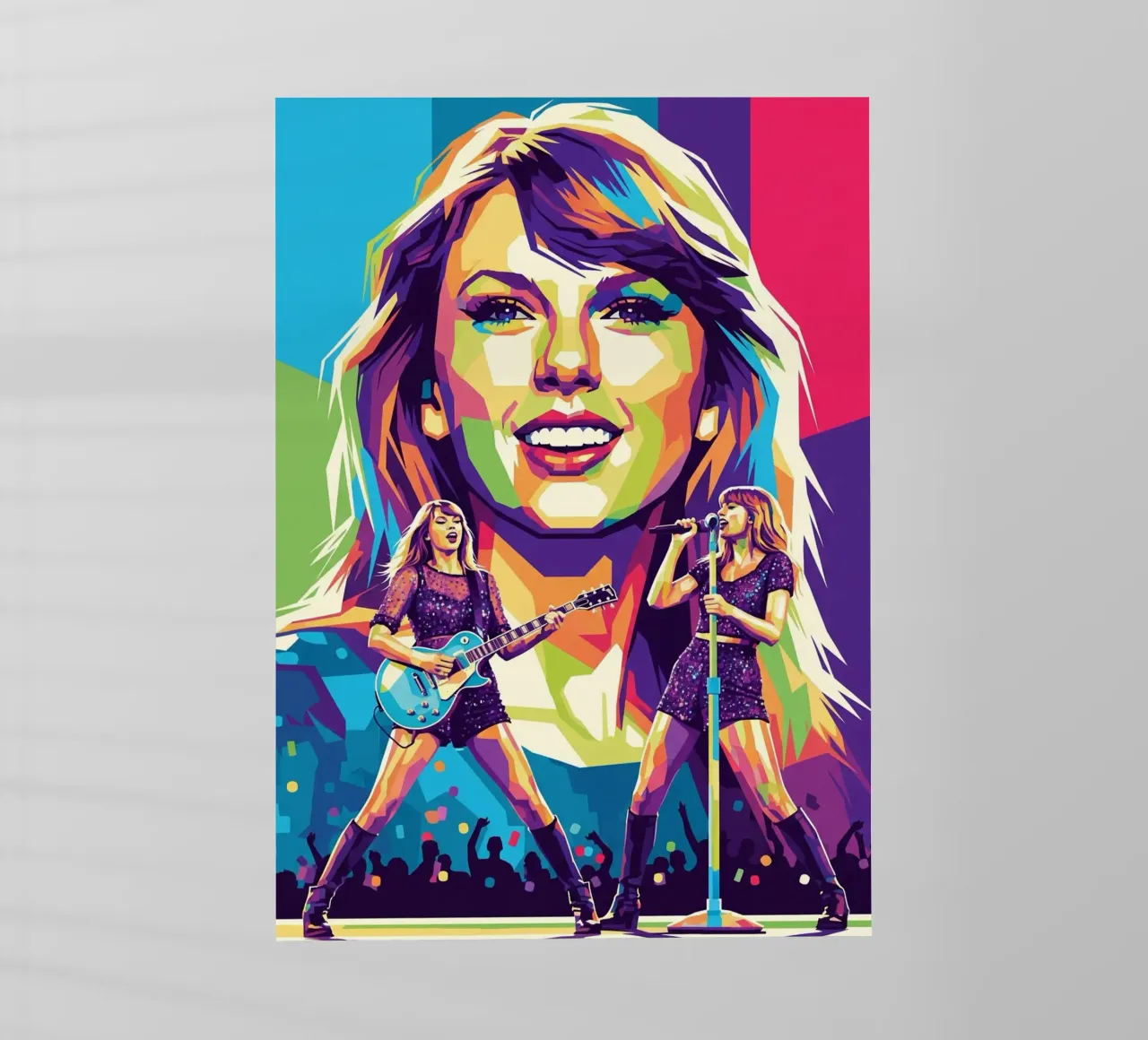 Taylor Swift - WPAP art style (1) pellicola backlit da Hantamrata