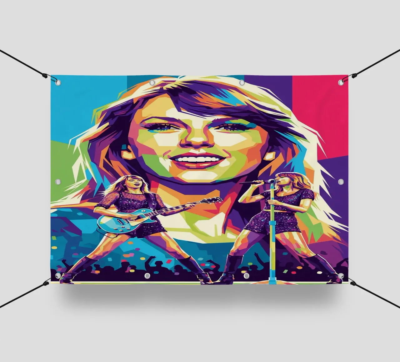 Taylor Swift - WPAP art style (1) telo in pvc da Hantamrata