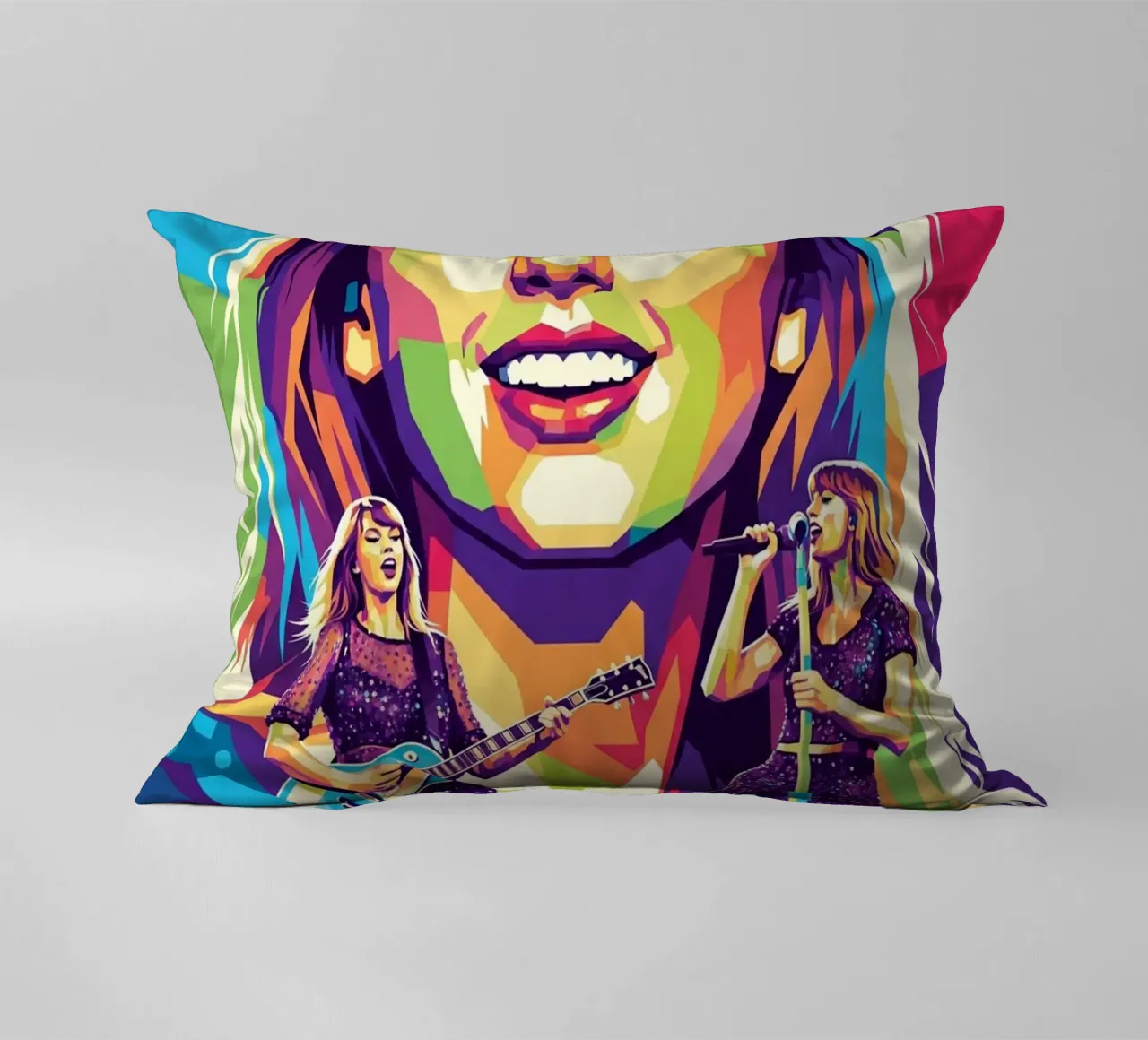 Taylor Swift - WPAP art style (1) decorative cushion by Hantamrata