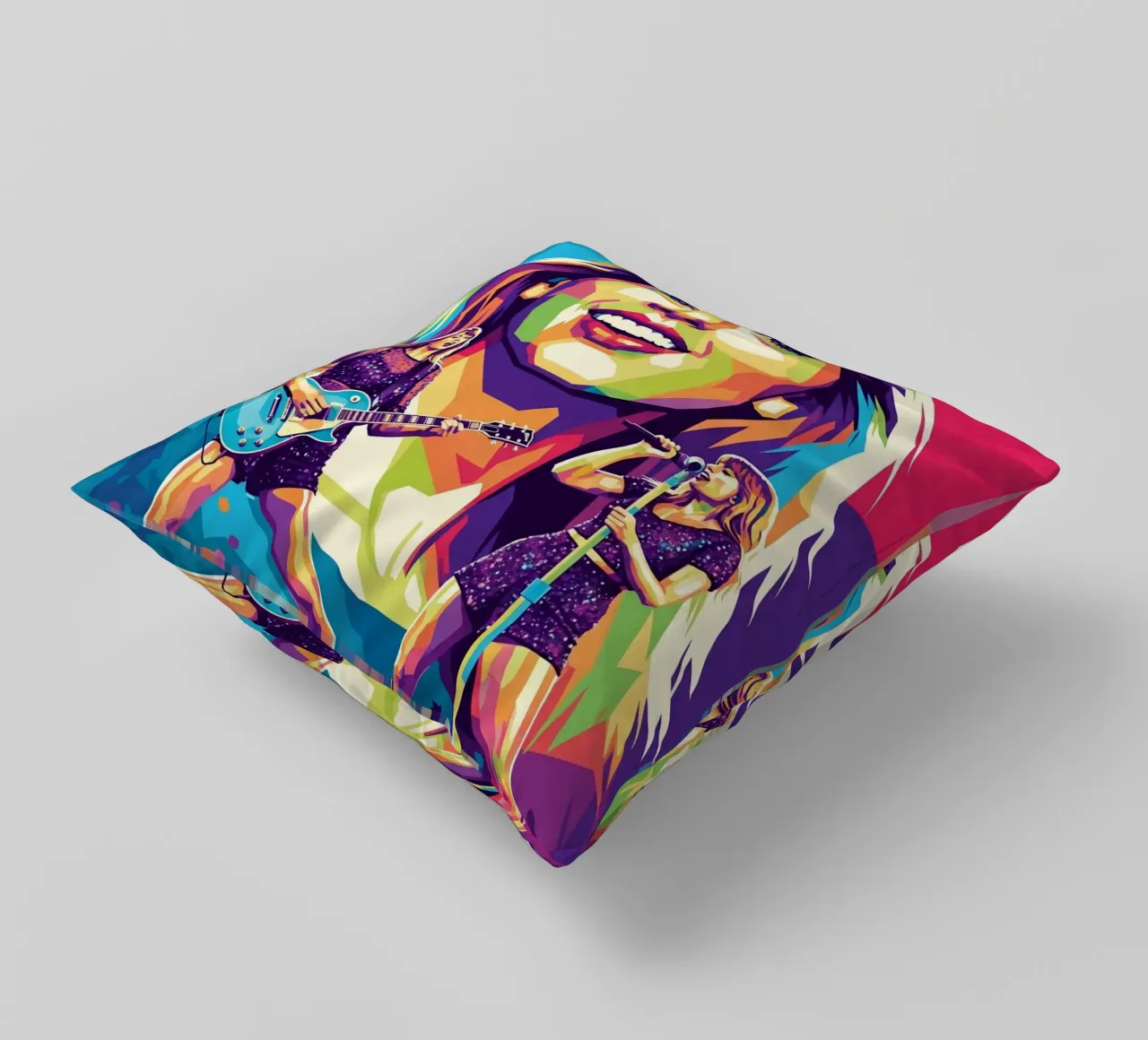 Taylor Swift - WPAP art style (1) decorative cushion by Hantamrata