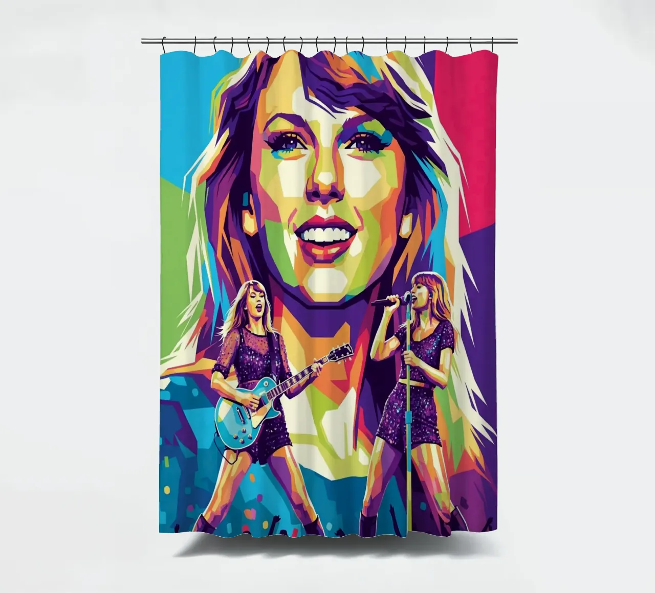 Taylor Swift - WPAP art style (1) tenda da doccia da Hantamrata