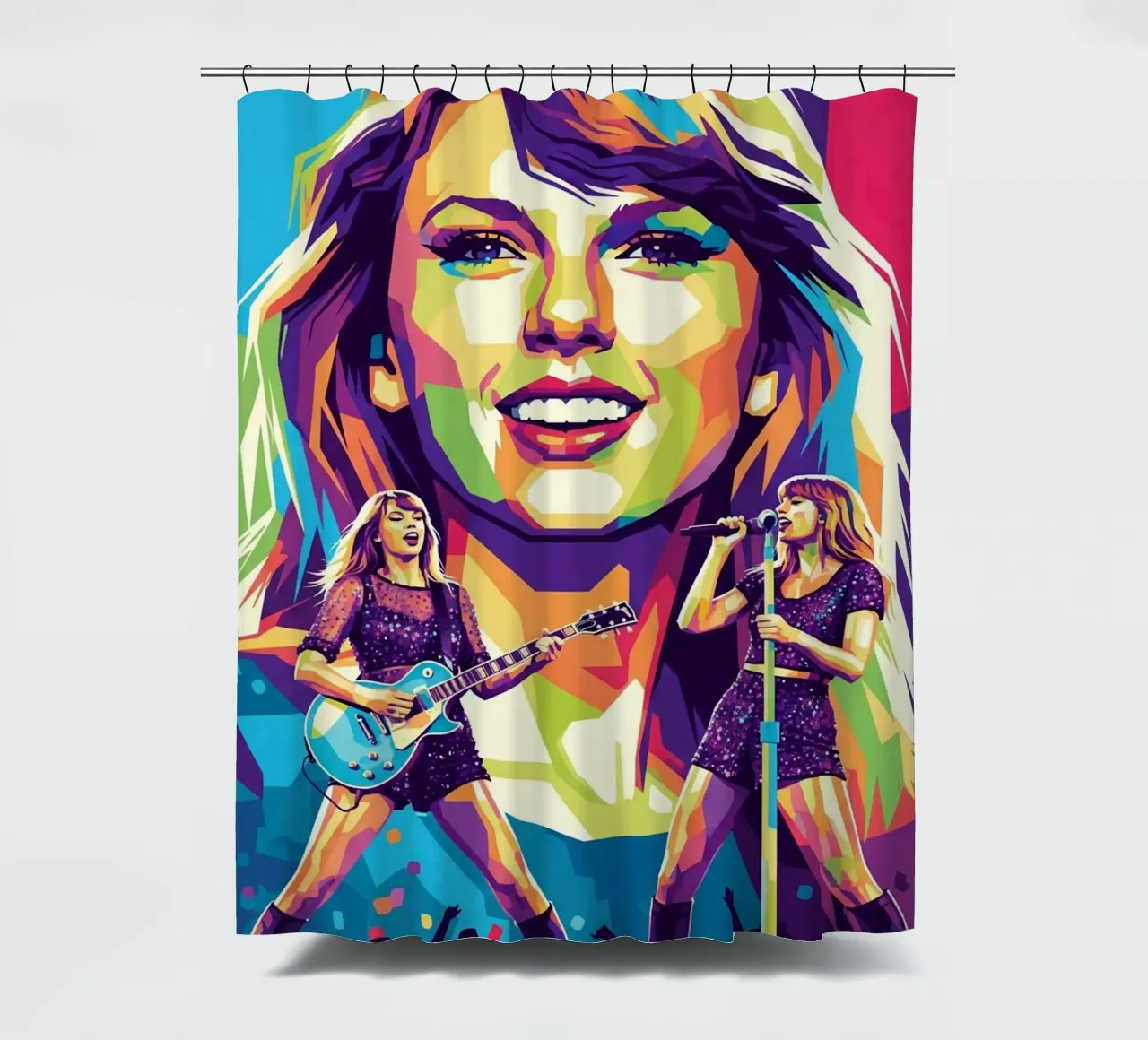Taylor Swift - WPAP art style (1) tenda da doccia da Hantamrata
