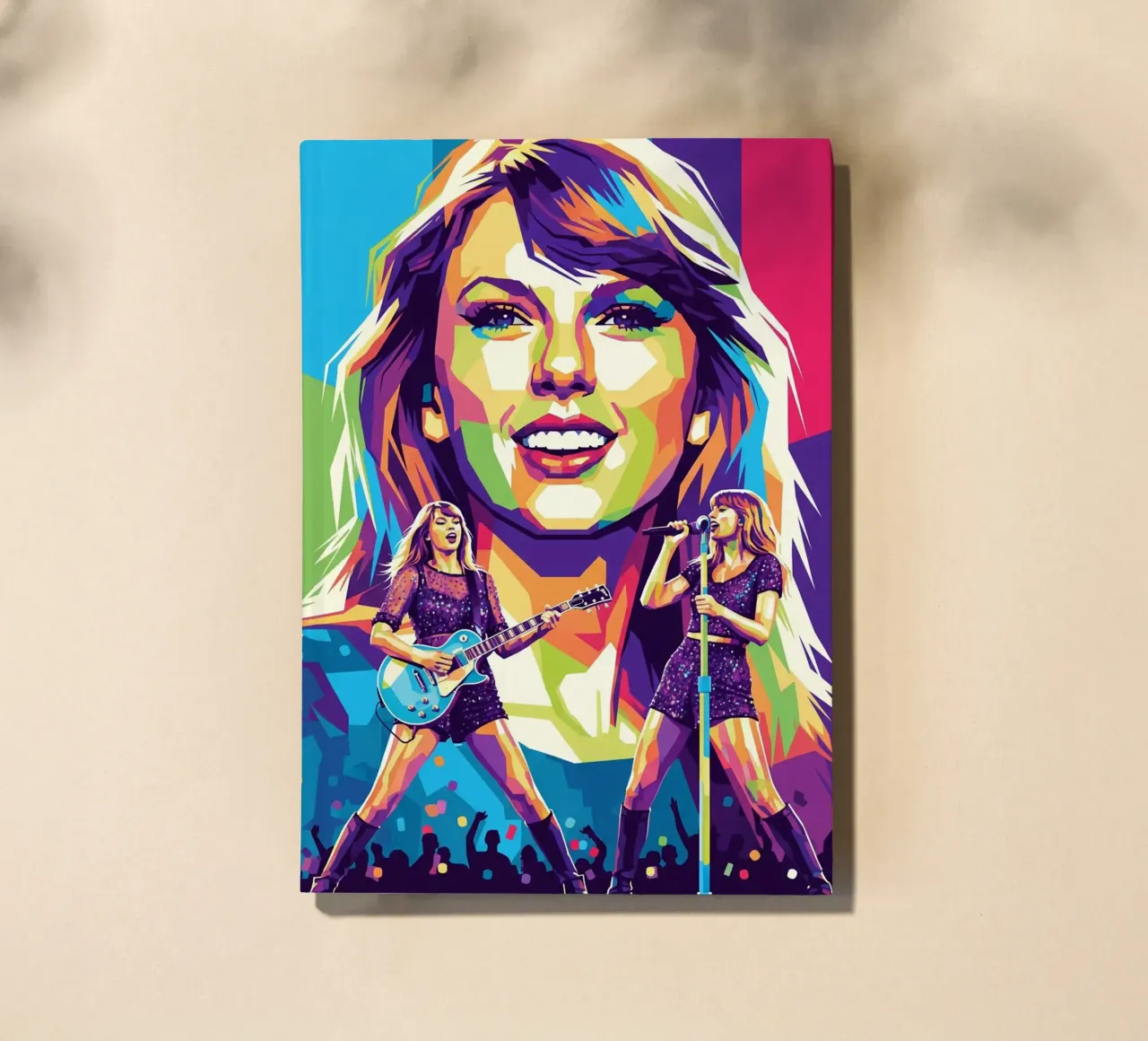 Taylor Swift - WPAP art style (1) notebook by Hantamrata