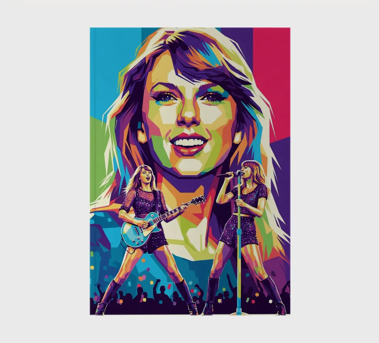 Taylor Swift - WPAP art style (1) notebook by Hantamrata
