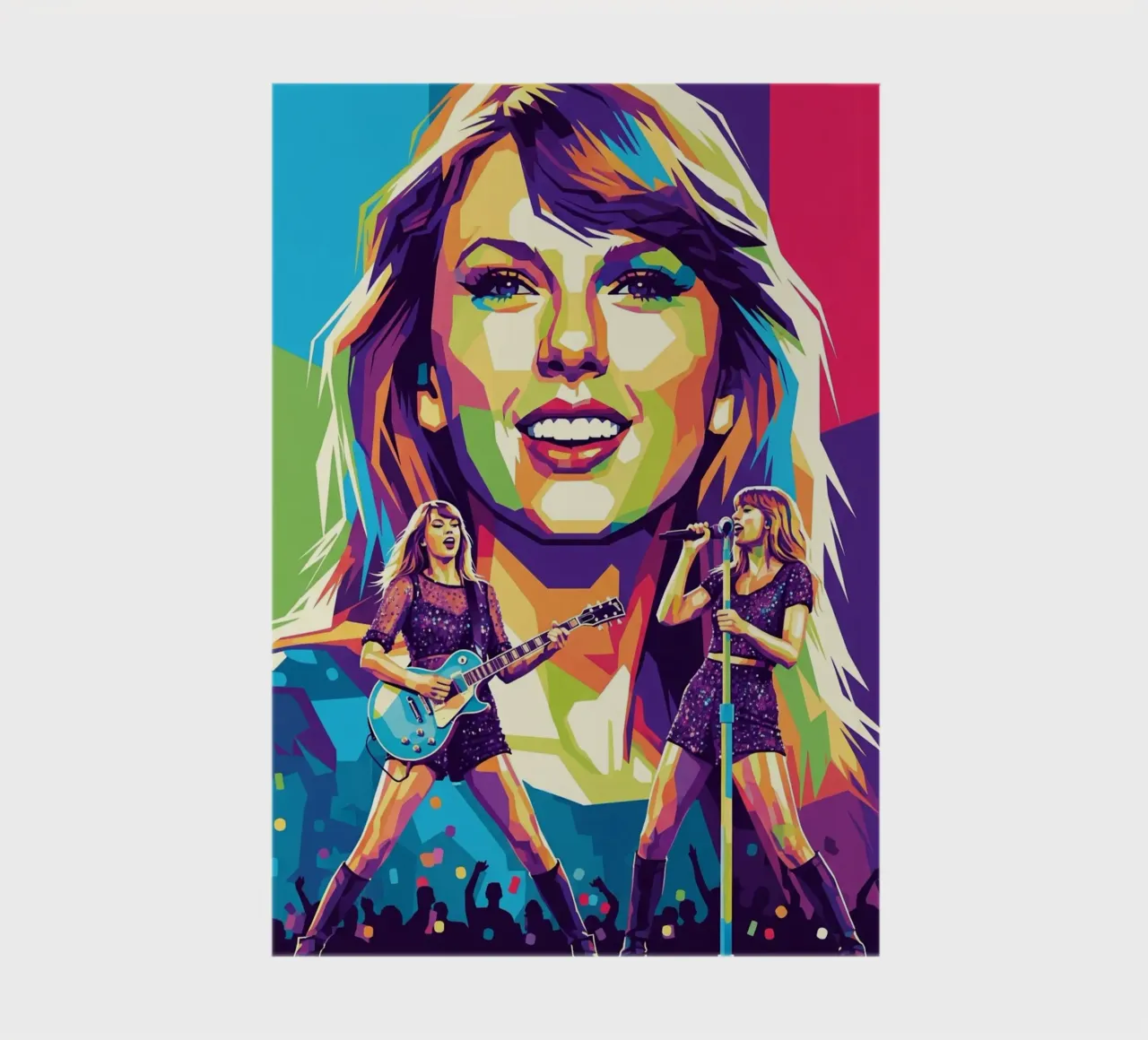 Taylor Swift - WPAP art style (1) notebook by Hantamrata