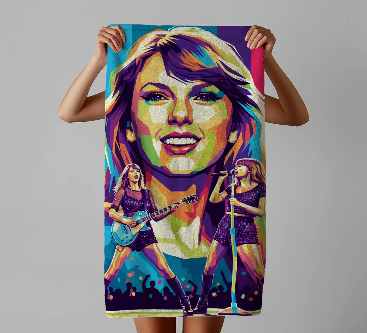 Taylor Swift - WPAP art style (1) asciugamano da bagno da Hantamrata