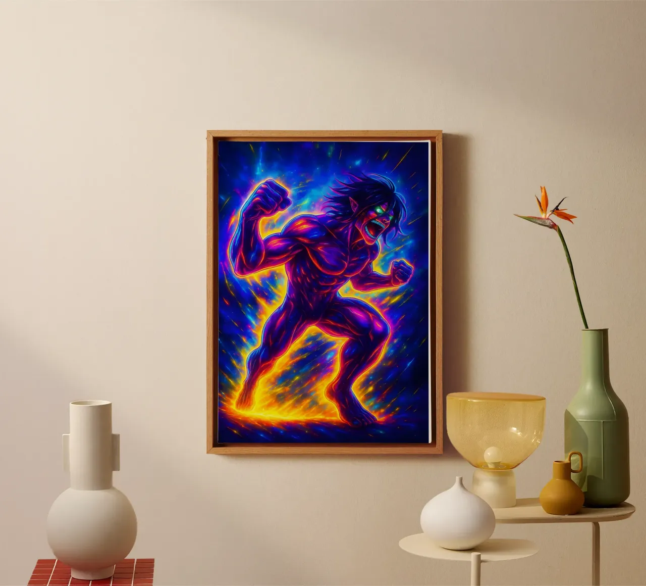 Soul Of Attack on titan Eren Jaeger canvas van DGSoulheroes