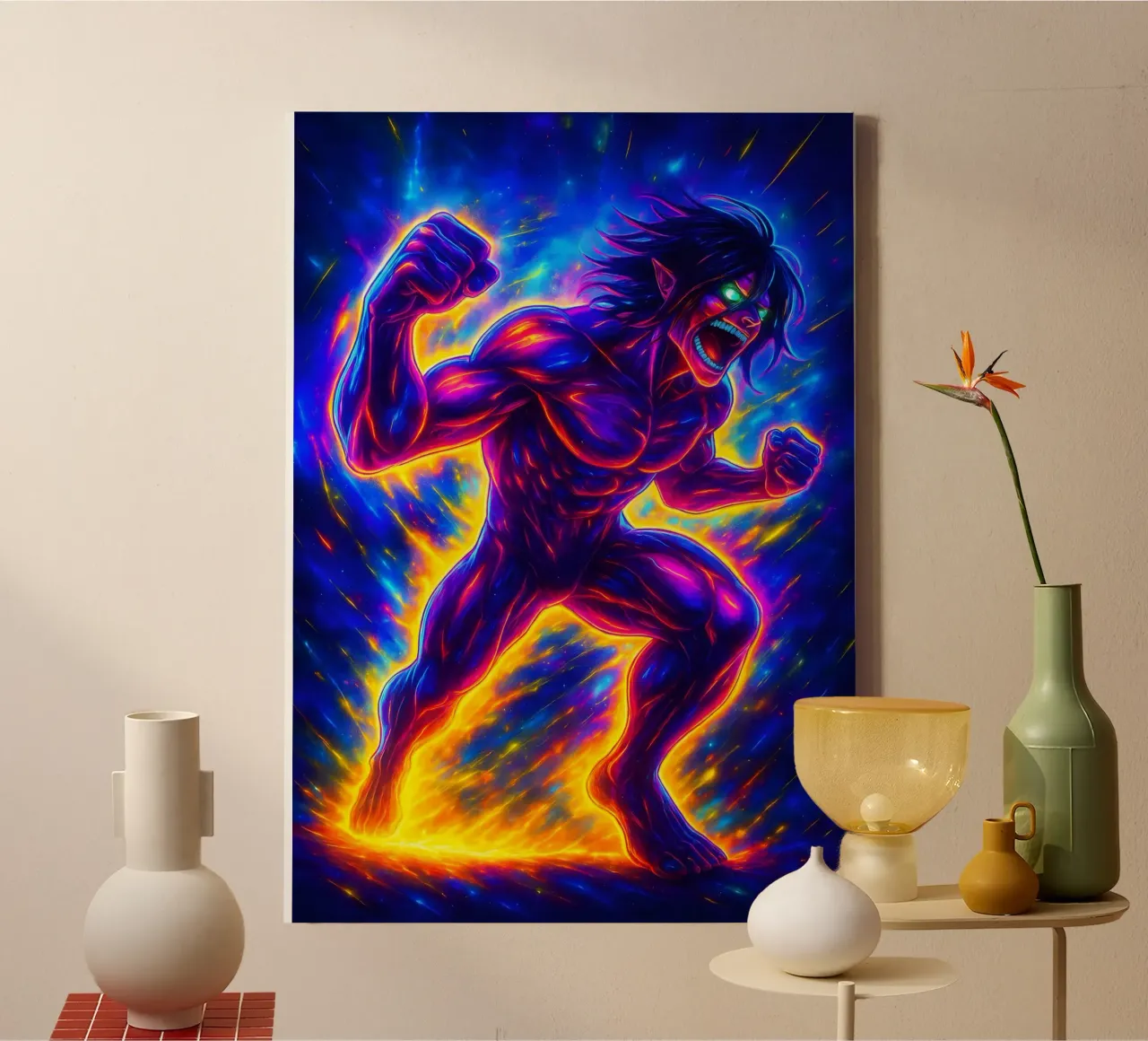Soul Of Attack on titan Eren Jaeger canvas van DGSoulheroes
