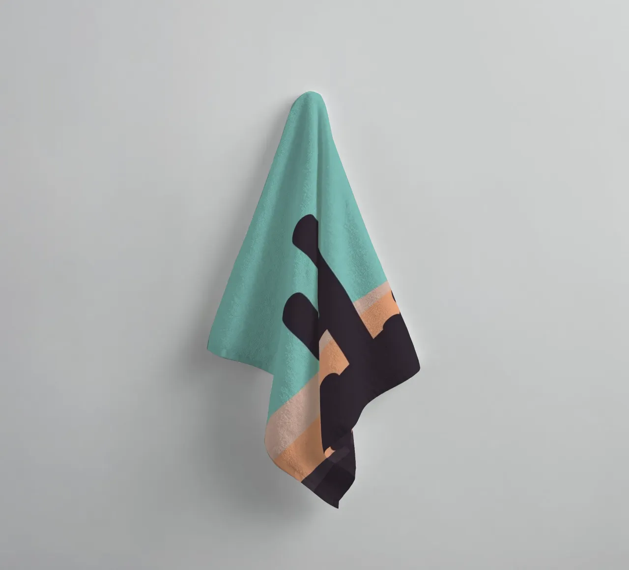 minimalist plant peaceful towel by prindy
