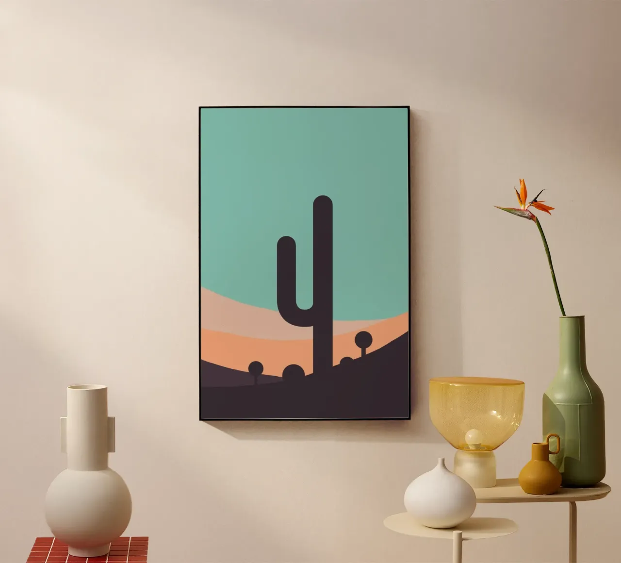 minimalist plant peaceful acrylic glass by prindy