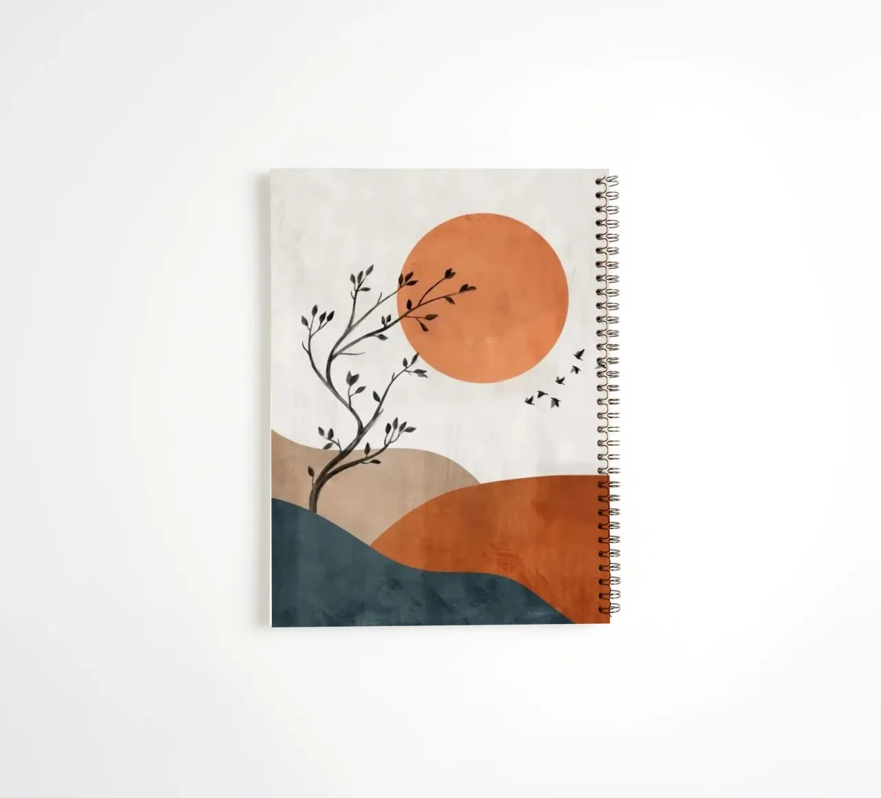 sunset silhouette spiral notebook by prindy