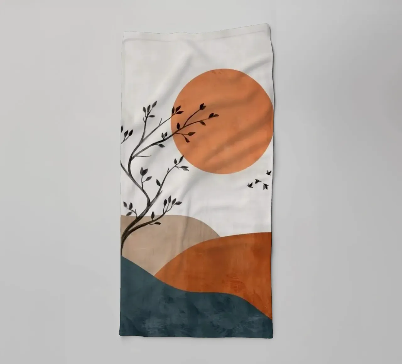 sunset silhouette towel by prindy