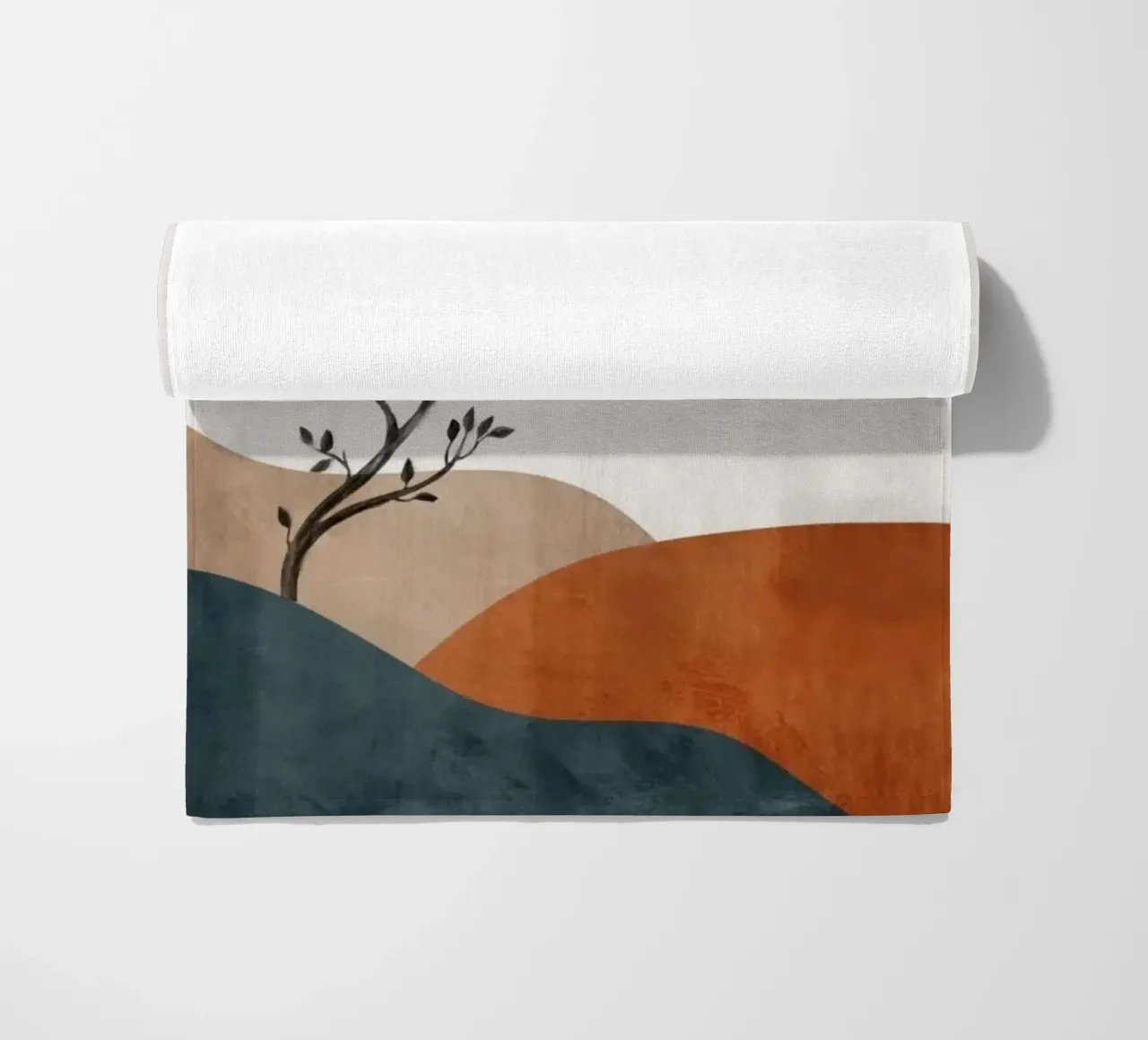 sunset silhouette beach towel by prindy