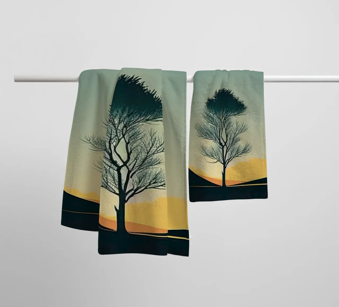 evening outdoors Handtuch von prindy
