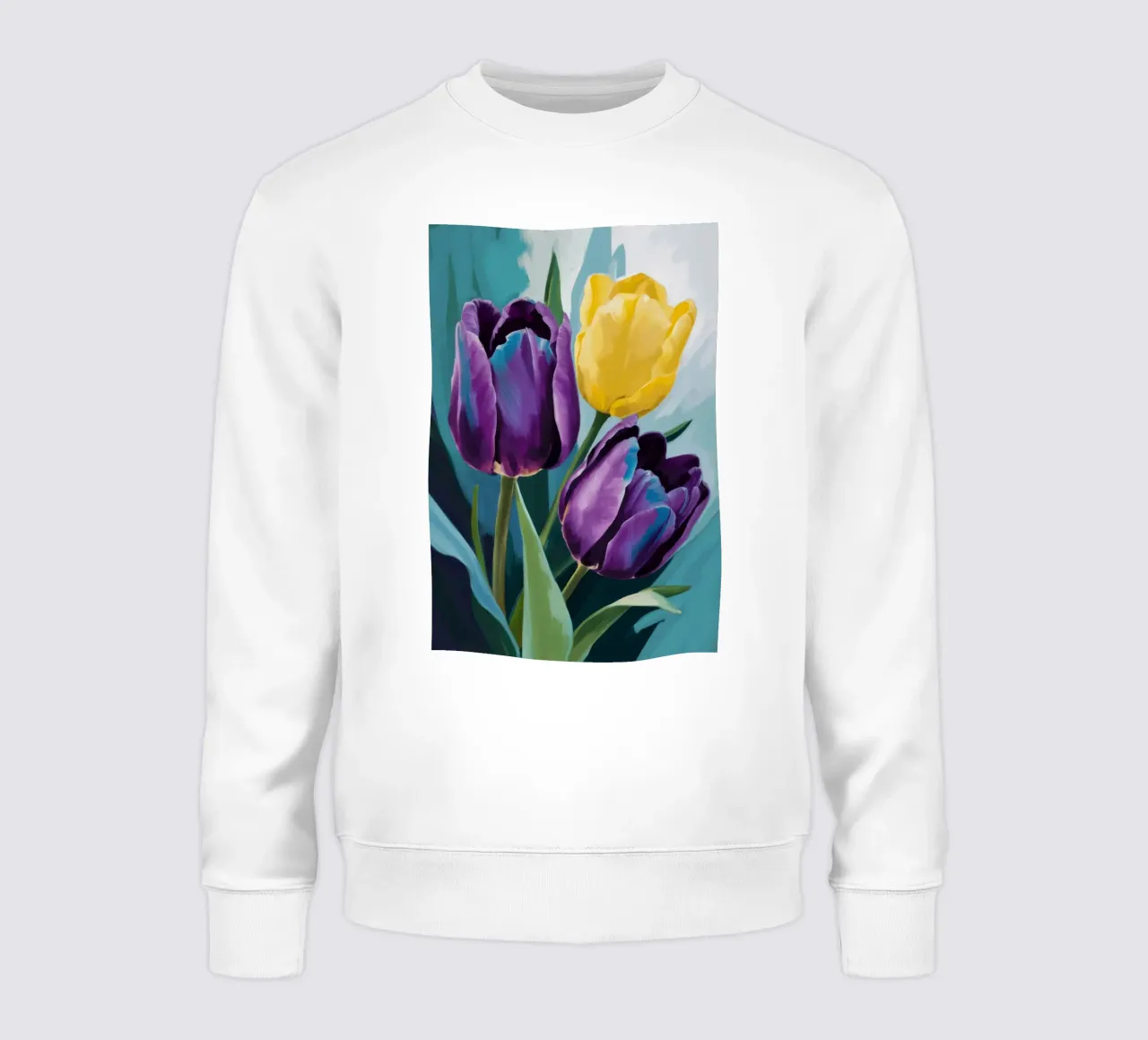 Moody Tulip Duo sweatshirt by Solar Paint