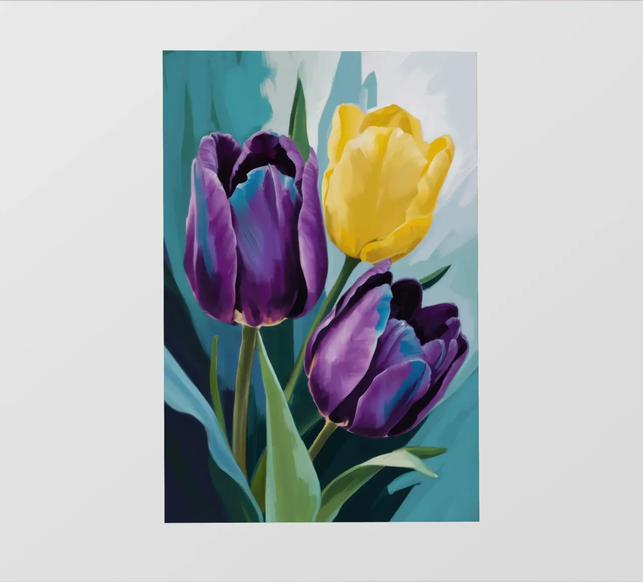 Dúo de tulipanes Moody lámina retroiluminada de Solar Paint