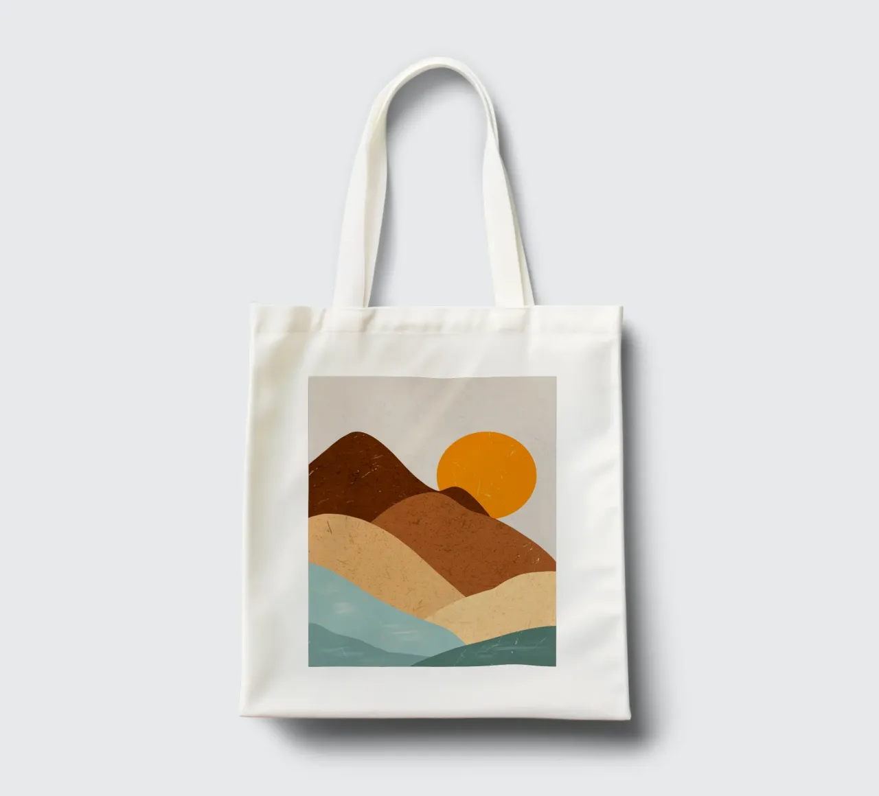 landscape sunlight crescent tote bag by Histrol