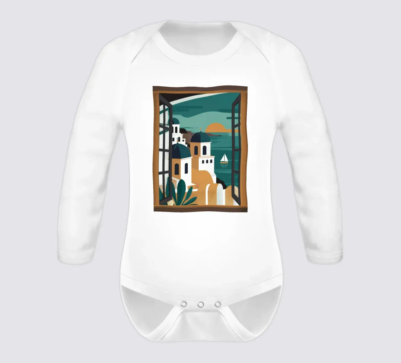 Santorini Window Dream body neonato maniche lunghe da Frosh Pallete