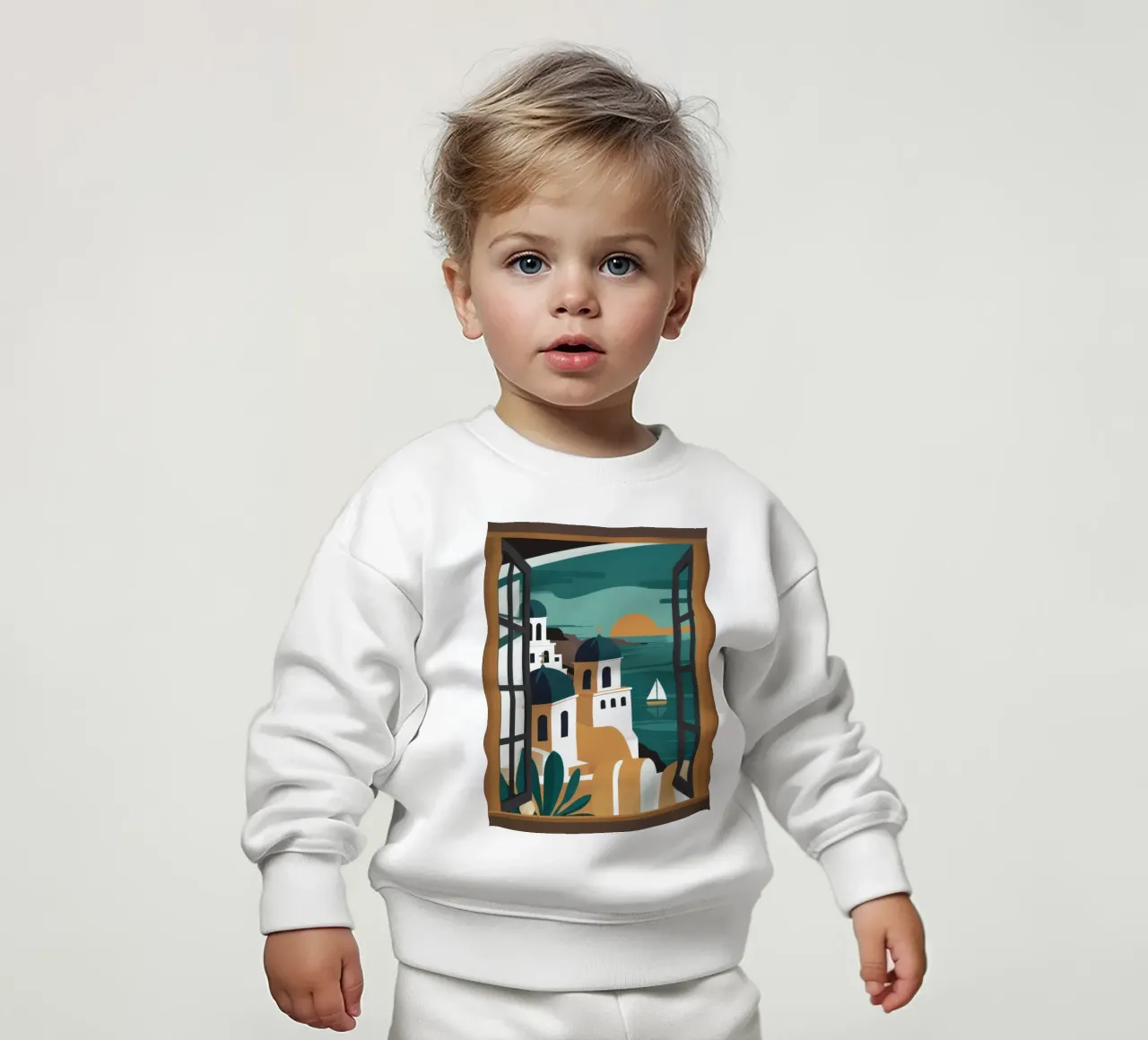 Santorini Window Dream felpa neonato da Frosh Pallete