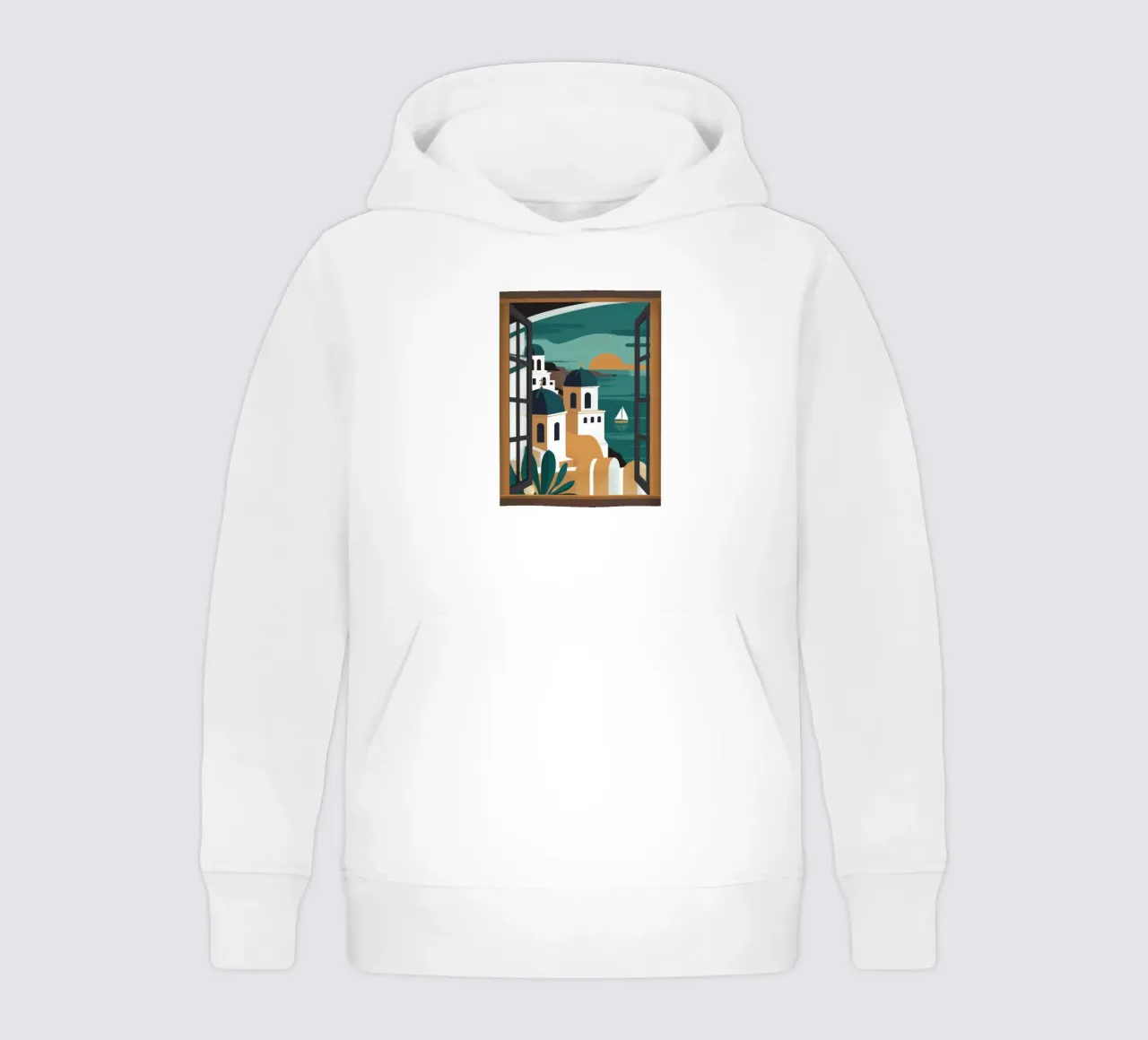 Santorini Window Dream felpa bambino con cappuccio da Frosh Pallete
