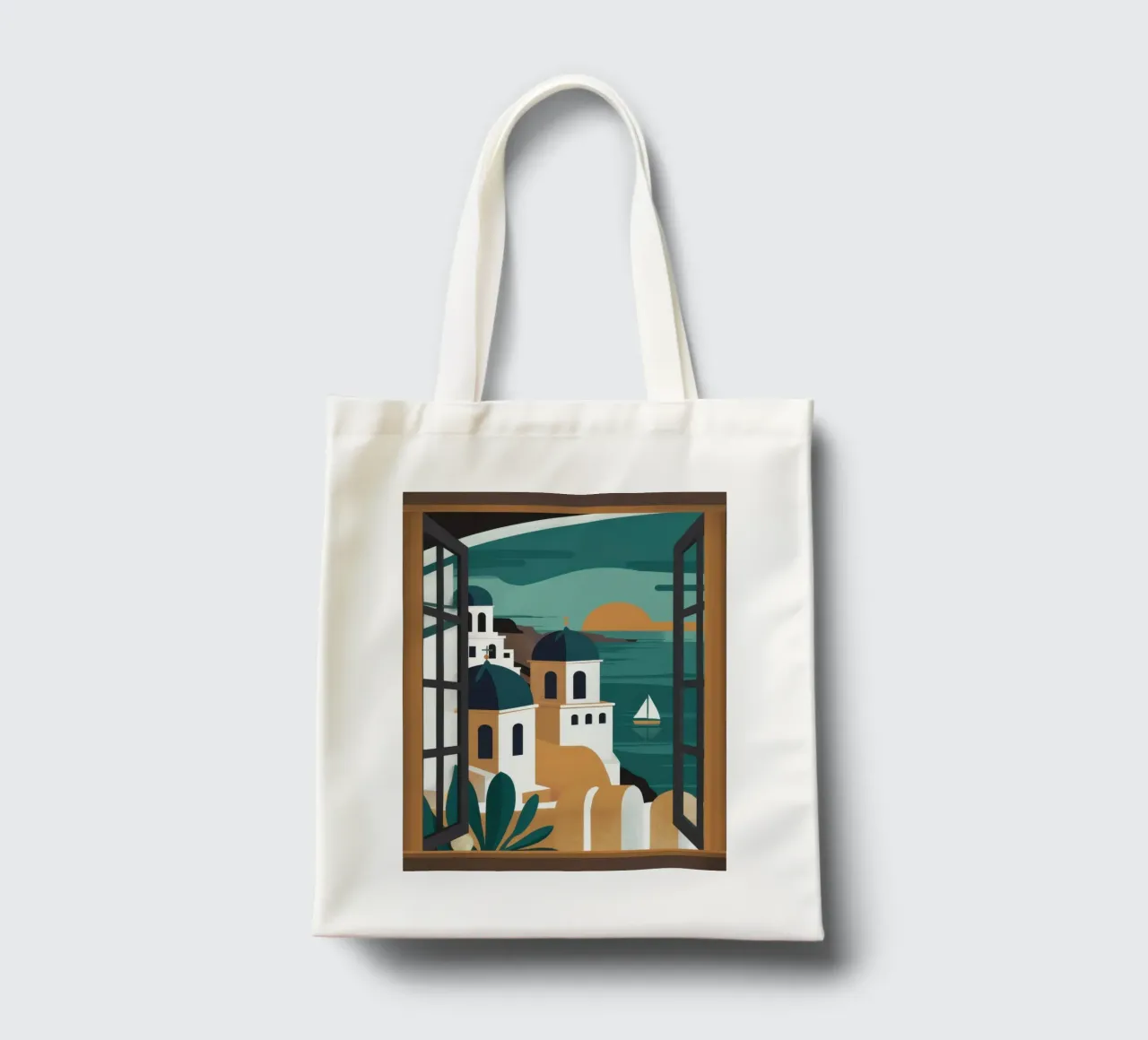 Santorini Window Dream borsa in juta da Frosh Pallete