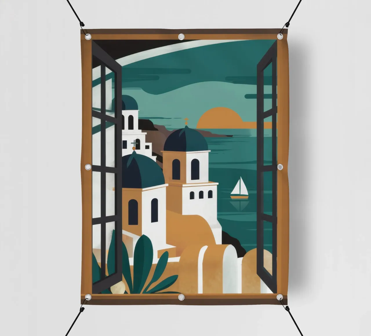 Santorini Window Dream telo in pvc da Frosh Pallete