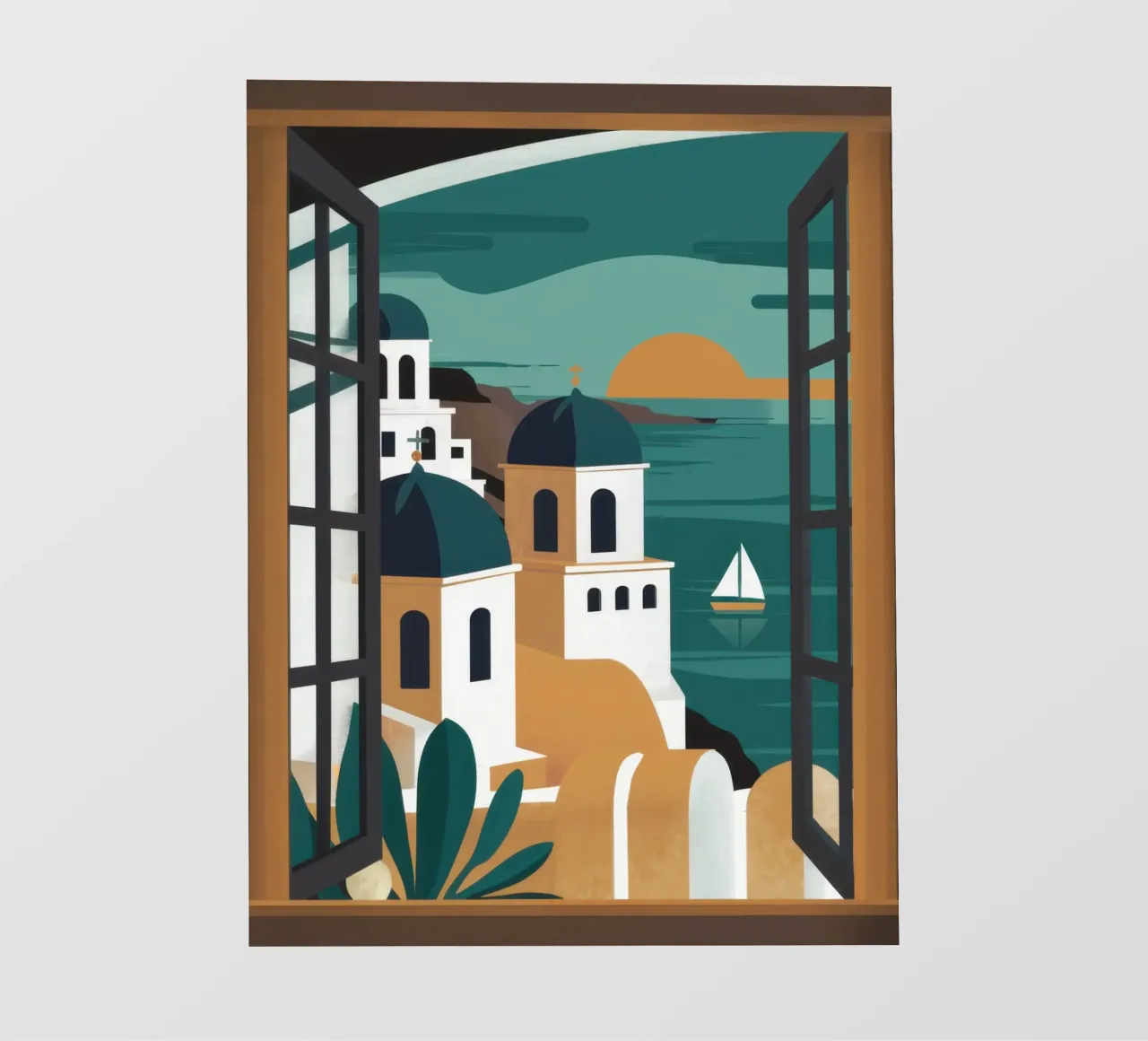 Santorini Window Dream telo in pvc da Frosh Pallete
