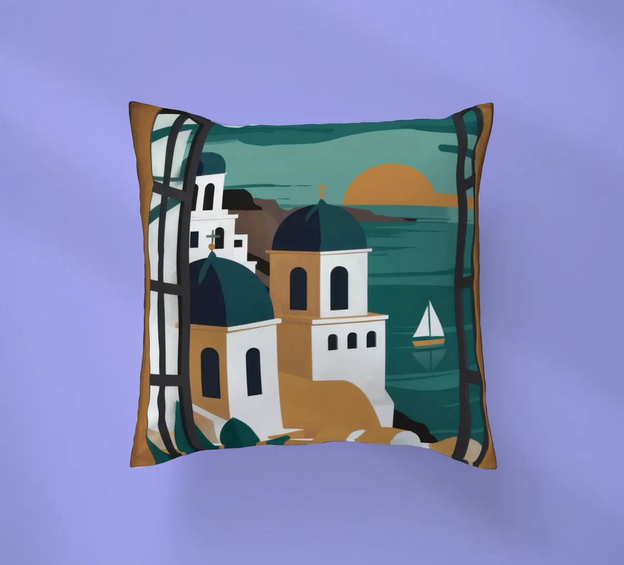 Santorini Window Dream cuscino da Frosh Pallete