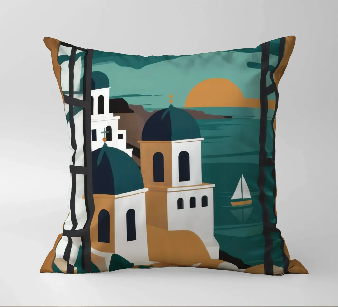 Santorini Window Dream cuscino da Frosh Pallete