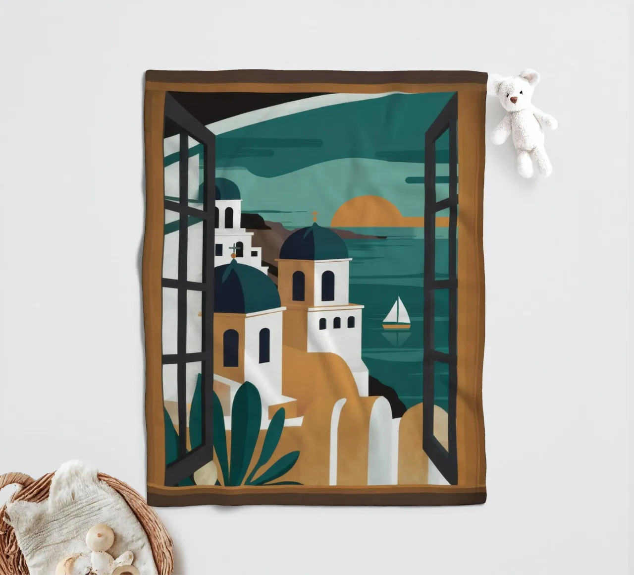 Santorini Window Dream coperta in pile da Frosh Pallete