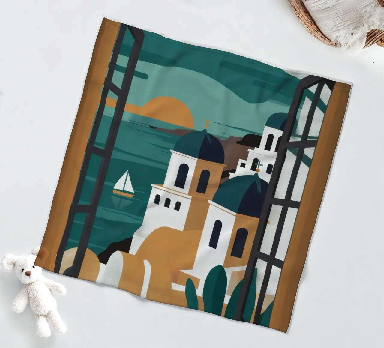 Santorini Window Dream coperta in pile da Frosh Pallete