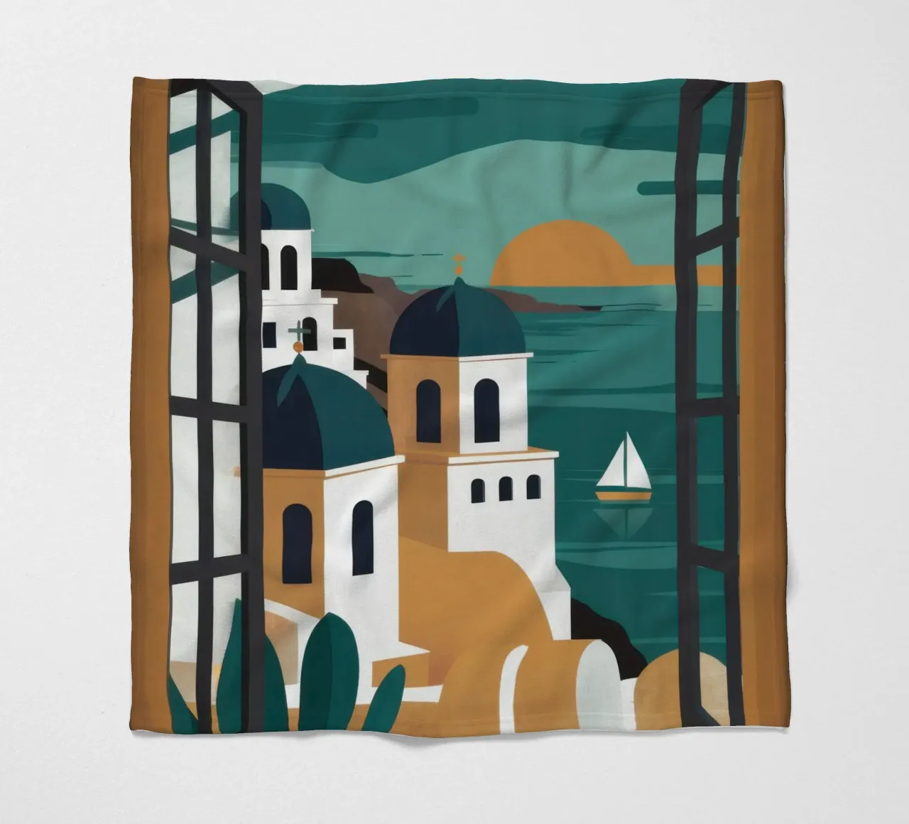 Santorini Window Dream coperta in pile da Frosh Pallete