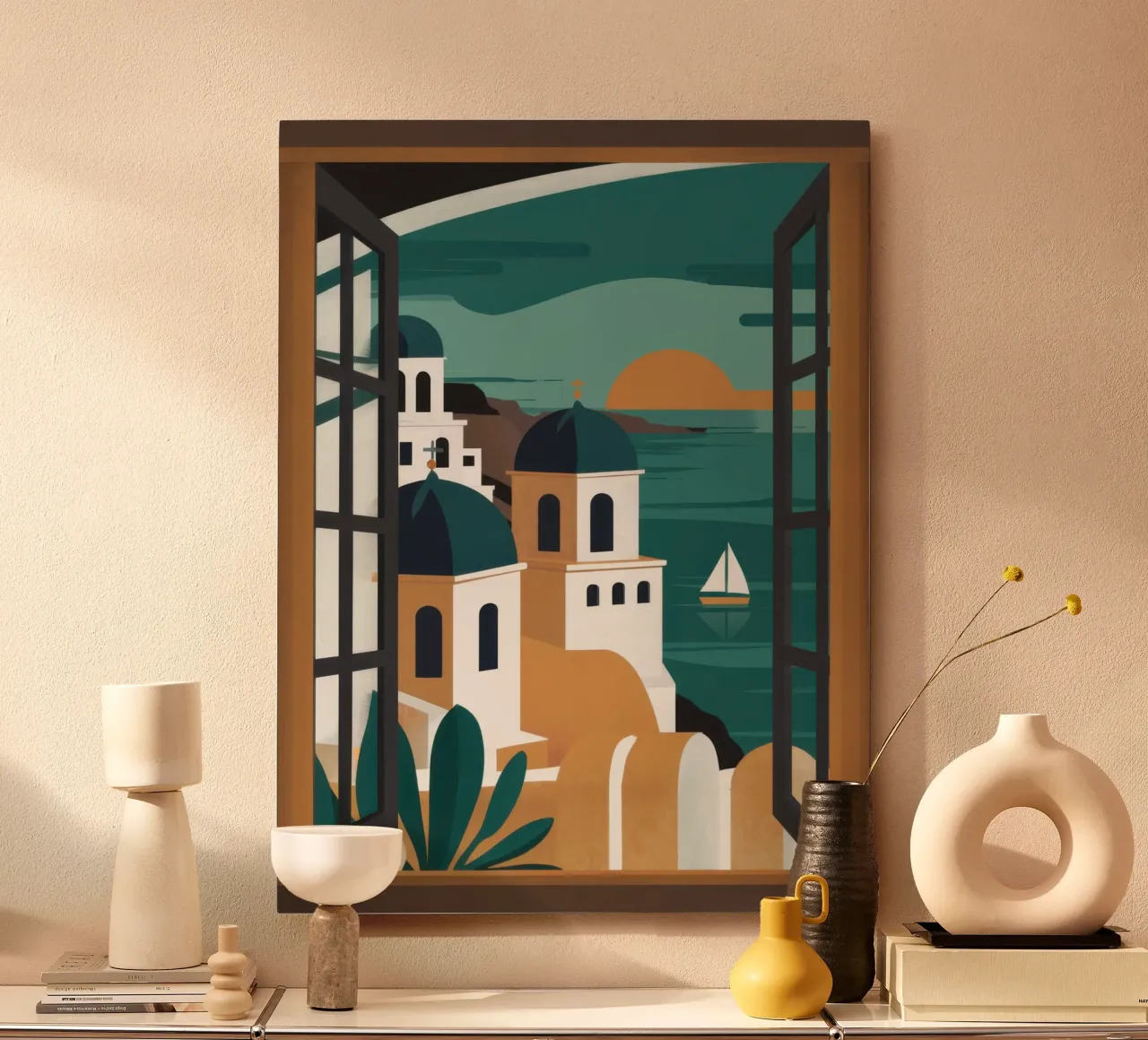 Santorini Window Dream alluminio dibond da Frosh Pallete